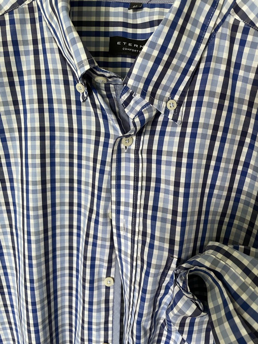 Camicie: Herren Hemd blau karriert Gr 46 – Nuovo (secondo la descrizione) da Emmenbrücke venduto da Ladyboutique 7