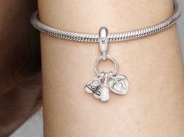 Pandora Nuckelflasche und Babyschuhe Charm-Anhänger