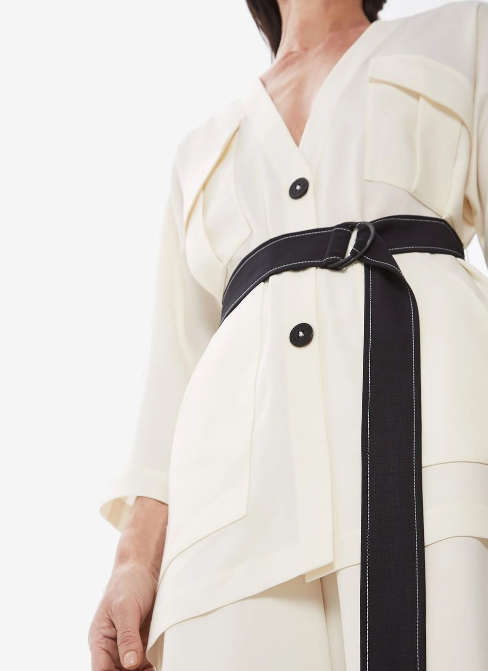Giacche: Adolfo Dominguez White Safari Jacket + Trousers – Nuovo (secondo la descrizione) da Pfäffikon ZH venduto da JingTunic 2
