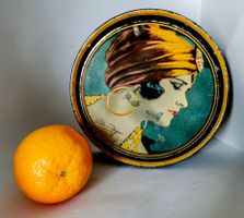 Art Déco Pola Negri Henry boîte Blechdose Canco Beautébox