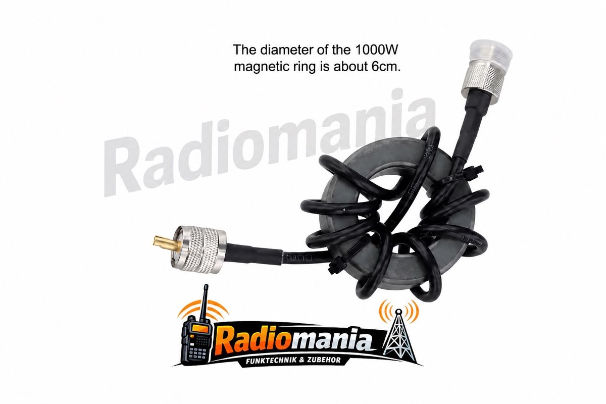 Funktechnik: Ringkernspule 1000W Durchmesser 6cm mit Kabel – Neu und originalverpackt aus St. Gallen von Radiomania-Schweiz
