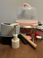 Grosses Back-Zubehör Set inkl. Metall-Drehteller & Kuchentra