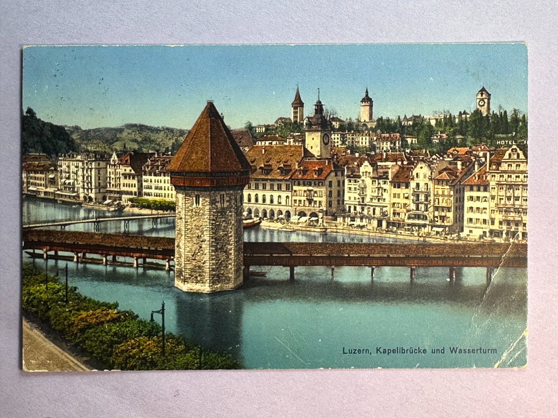 Cartoline postali: Luzern, Kapelbrücke – Usato da Steg VS venduto da danwer74