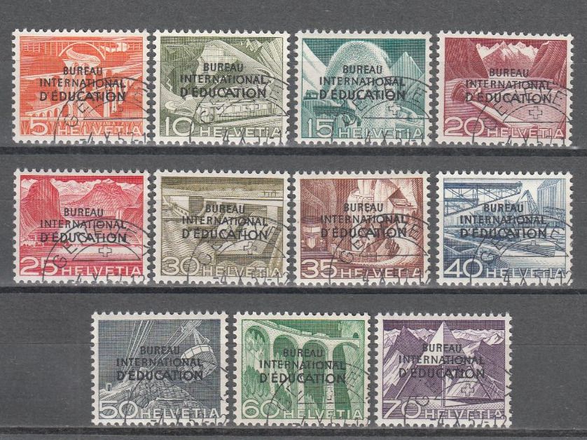 Alle Briefmarken: SBK D V 29 - 39 mit ST Genève – Gebraucht aus Bürglen TG von StampGraf
