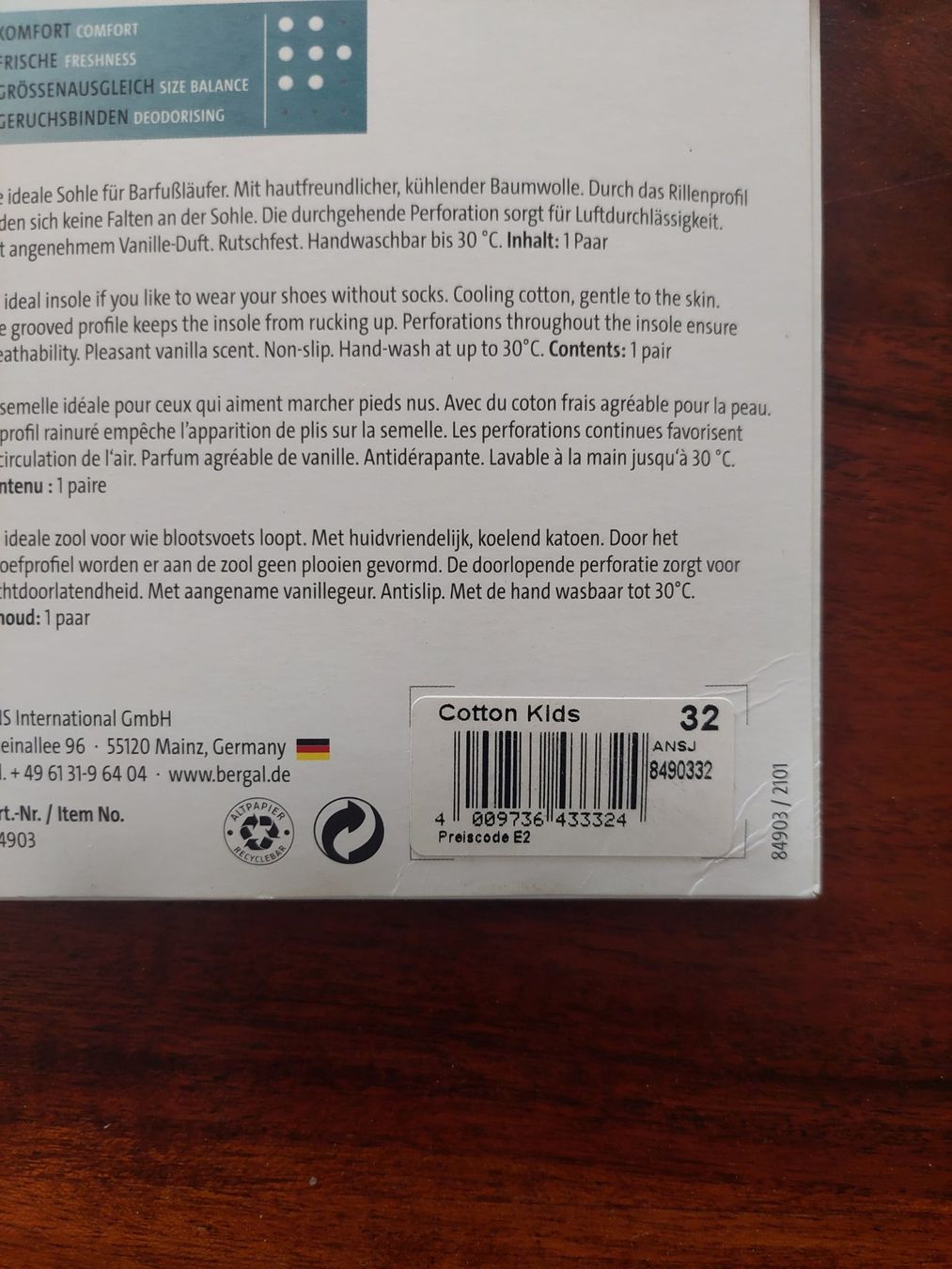 Scarpe da uomo: Bergal Barfuss Einlegesohle Grösse 32 – Nuovo e nell'imballaggio originale da Beckenried venduto da Havacola 4