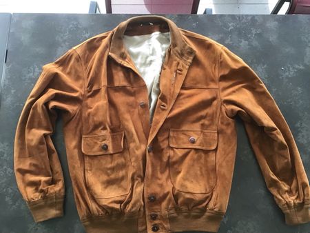 Herren Wildlederjacke LEONARDO Gr. L – Echtleder Italy