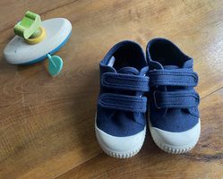 blaue Stoffschuhe / Sneaker Gr. 25