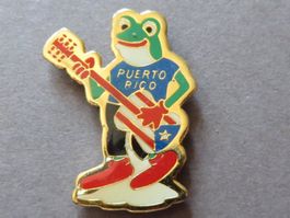 PIN, PUERTO RICO, FROSCH MIT GITARRE