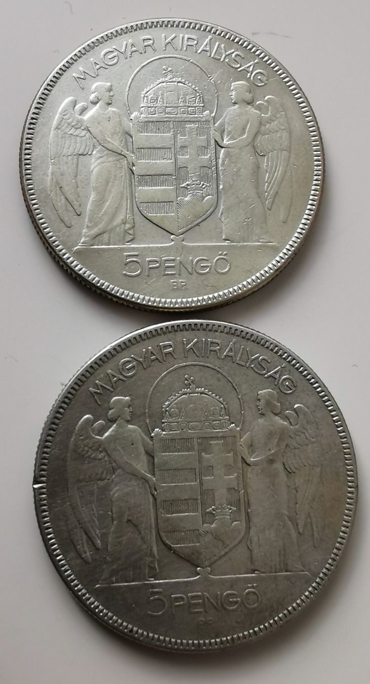 Tutti le monete: 5 Pengö 1930 Ungarn 2 Stück – Usato da Zürich venduto da turbopuz 1