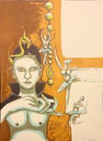 Lithographie 1978, signiert mit Accola