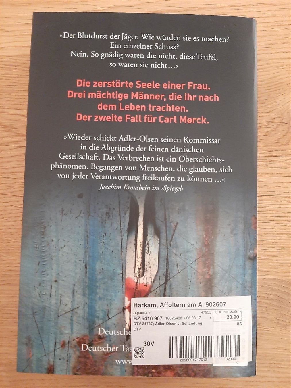 Libri: Adler Olsen Schändung Carl Mørck Fall 2 – Usato da Affoltern am Albis venduto da Sabinezc 1