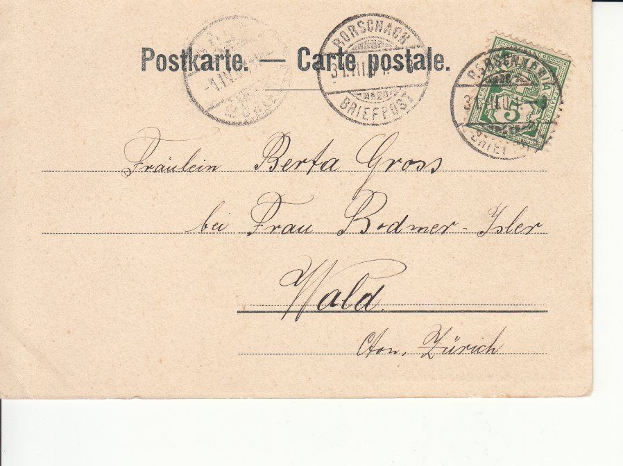 Cartoline postali: Rorschach 1901 – Usato da Bürglen TG venduto da StampGraf 1