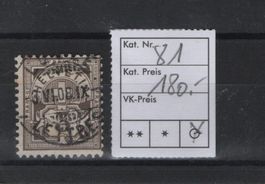 Kreuzziffer Nr. 81 gestempelt gut gezähnt und schön.