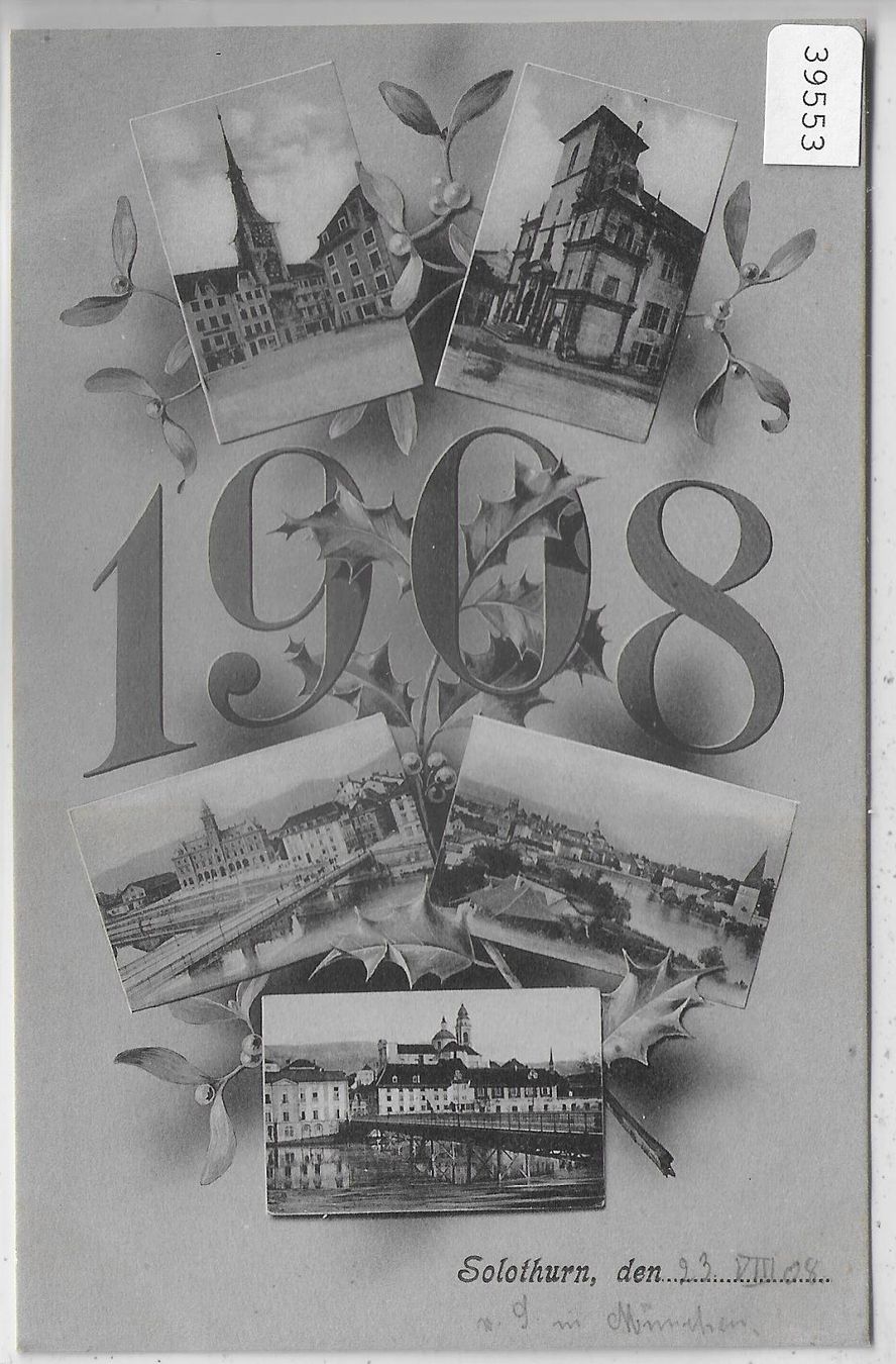 Cartes postales: 1908 Solothurn - Multiview - Jugendstil – D'occasion à Ettingen par Kartenplanet