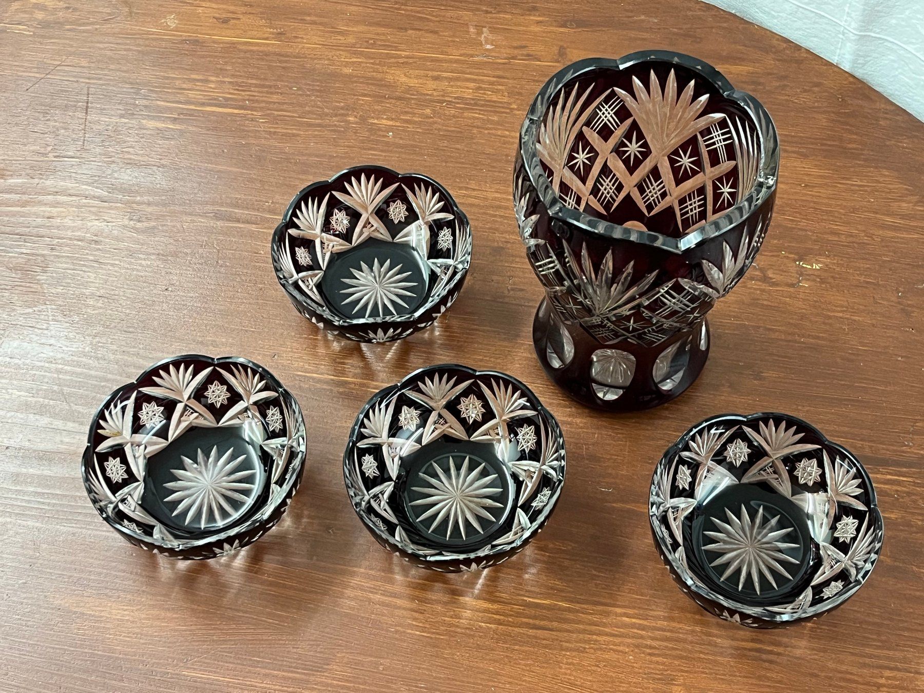 Vasen & Gefässe: Bleikristall Vase + 4 Schalen – Gebraucht aus Lenz von Klimbim7083 1