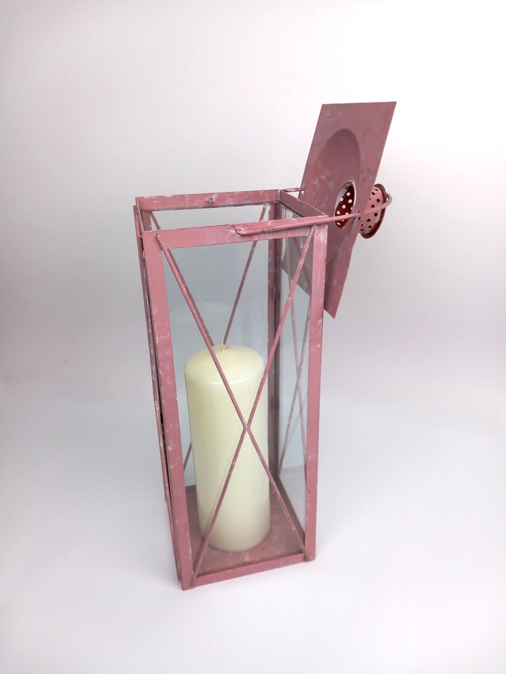 Lanterne: Laterne rosa mit Kerze – Usato da Suhr venduto da Restwert_Suhr 2