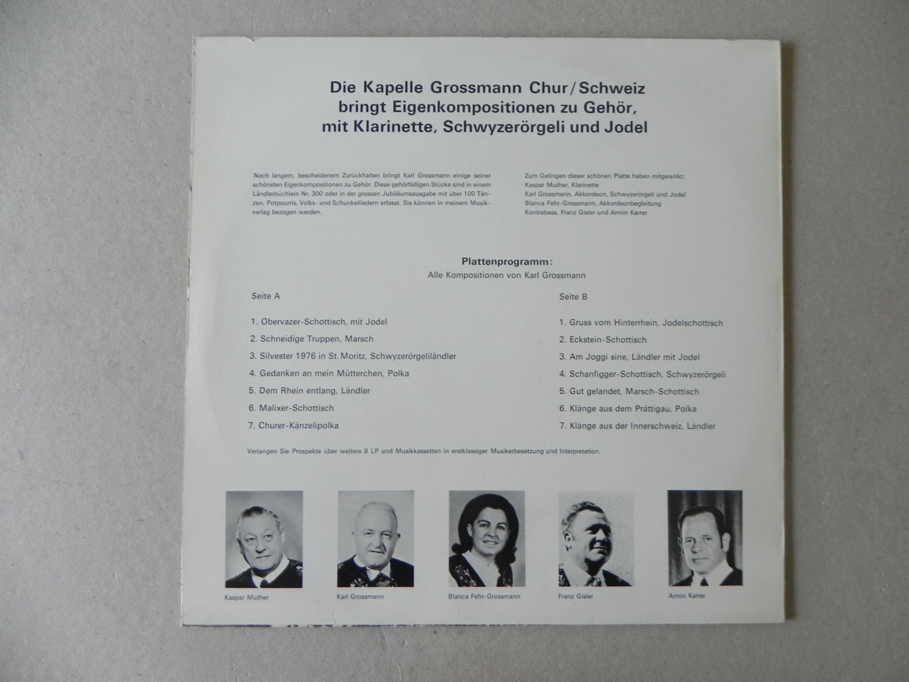 Dischi in vinile: Kapelle Grossmann Chur Schallplatte LP – Usato da Siebnen venduto da krimsie 1