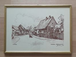 Druck, Lithographie - Altstetten, Städelihaus erb. 1639