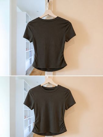 Damen T-Shirt kurzarm grau Grösse S