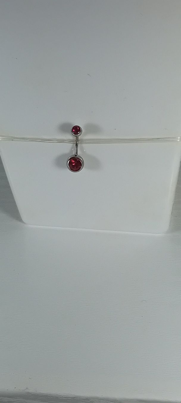 Gioielli per piercing: bauchnabelpiercing mit rot kristall,,gefärbt – Nuovo (secondo la descrizione) da Basel venduto da bij_5hqd 1