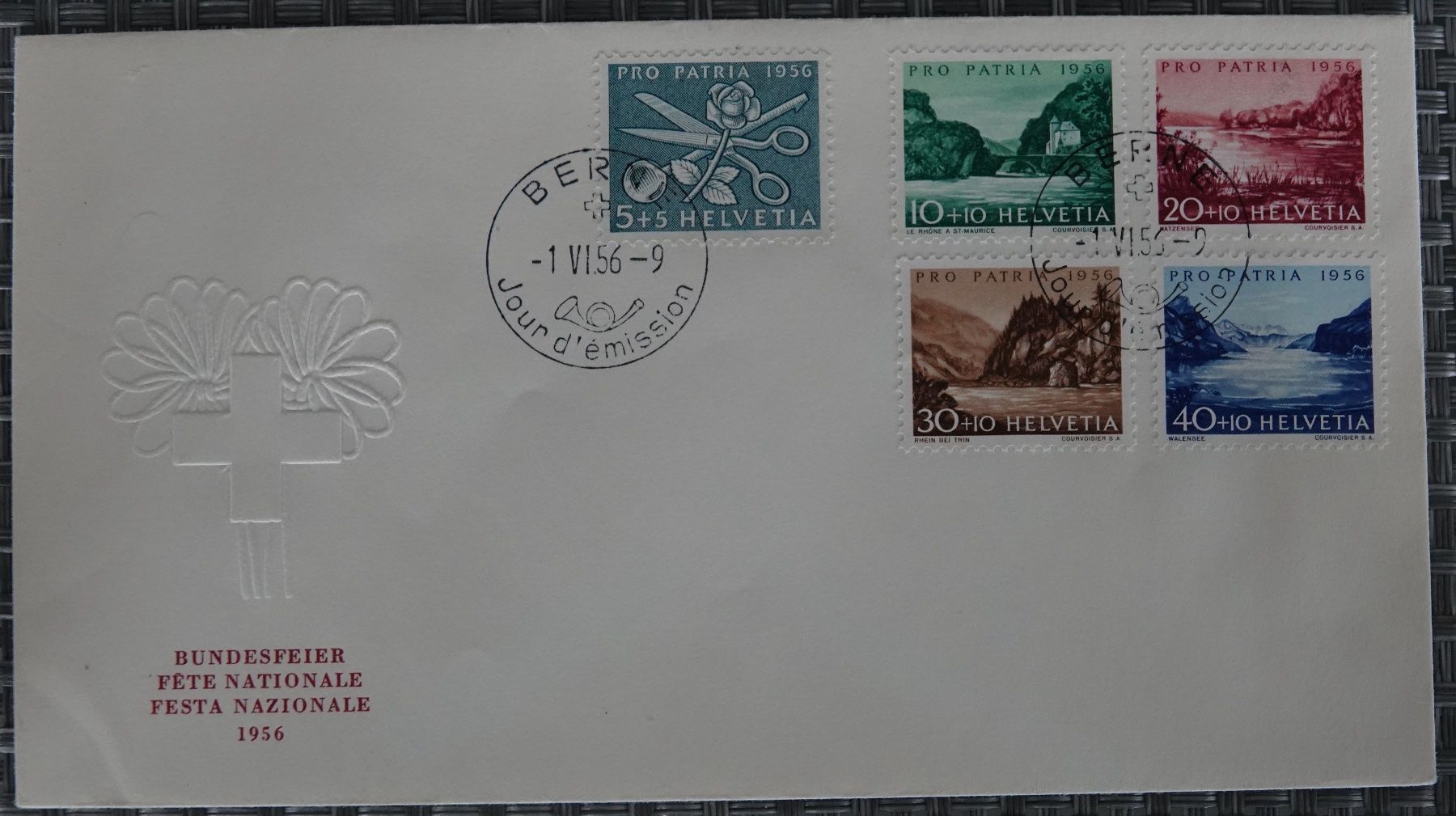 Tutti i francobolli: Pro Patria FDC-Couvert 1956 ET-Gestempelt – Usato da Goldau venduto da Bofi0