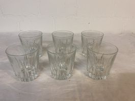6 Kristallgläser Whiskygläser Wassergläser Bar