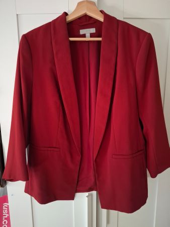 H&M Blazer, bordeauxrot, Grösse 44