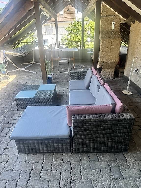 Divani: Rattan-Lounge / Ecksofa für Garten & Terrasse – Usato da Küsnacht ZH venduto da Matrix1977 1