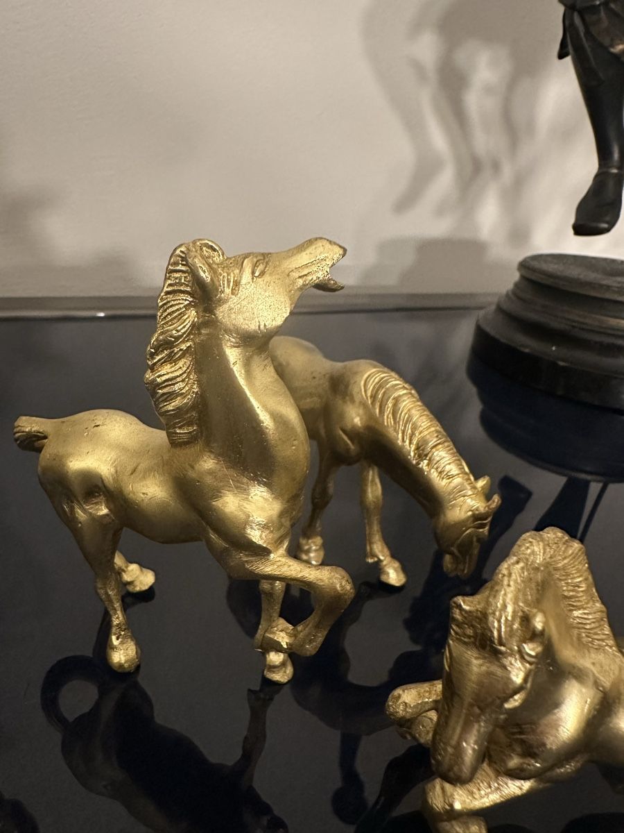 Sculture & Statue: Drei schwere Messing-/Bronzepferde Figuren – Usato da Nebikon venduto da Vanessa2003 2