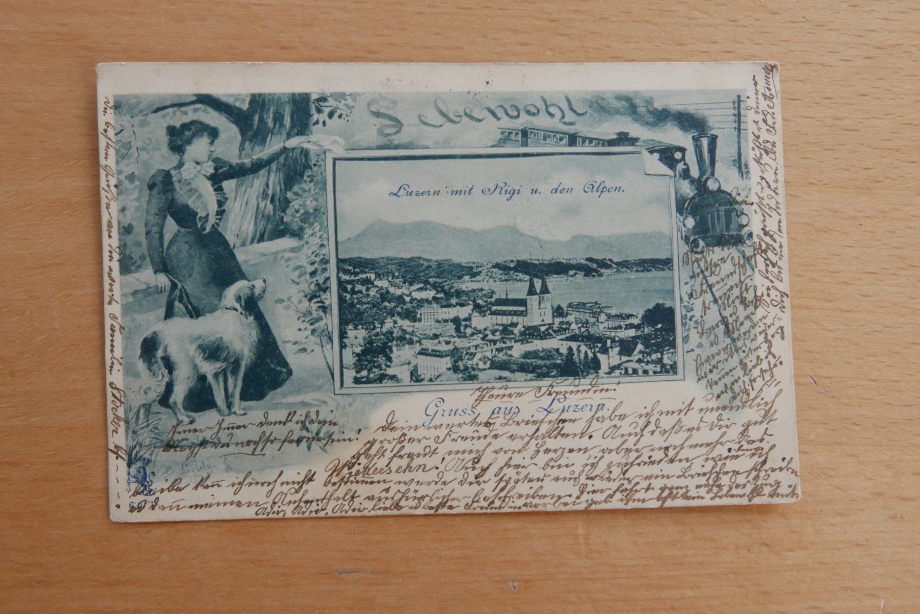 Ansichtskarten: Gruss aus Luzern 1901 – Gebraucht aus Rotkreuz von nigal