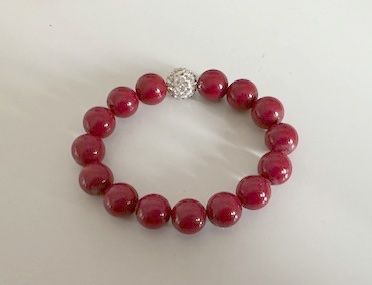 Catenine: Halskette "Perlen" rot mit Armband – Usato da Samedan venduto da Gischpel25 5