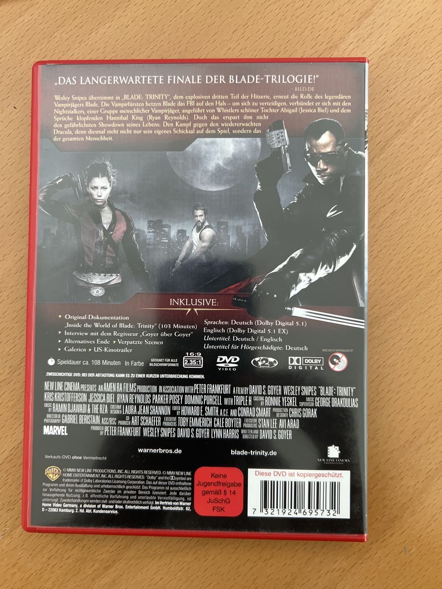 Tutti i DVDs: Blade Trinity DVD - Original Kinofassung mit Wesley Snipes – Usato da windisch venduto da meisterkingremo 1
