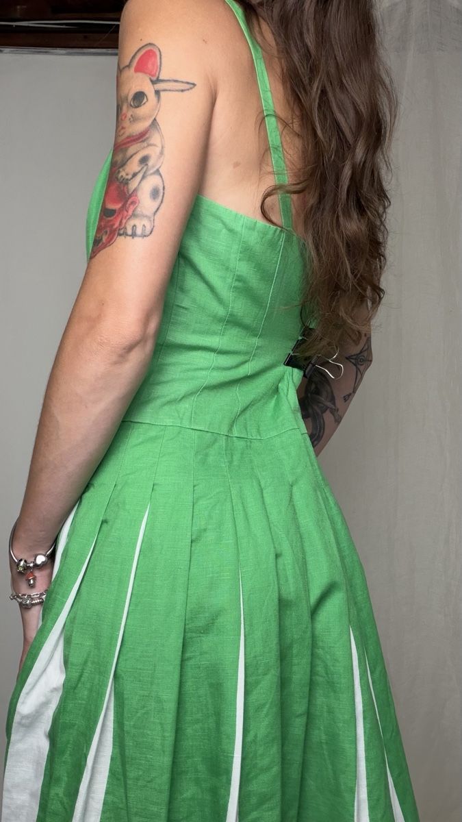 Kleider: Green linen blend dress – Gebraucht aus Knonau von Grapesvintage 7