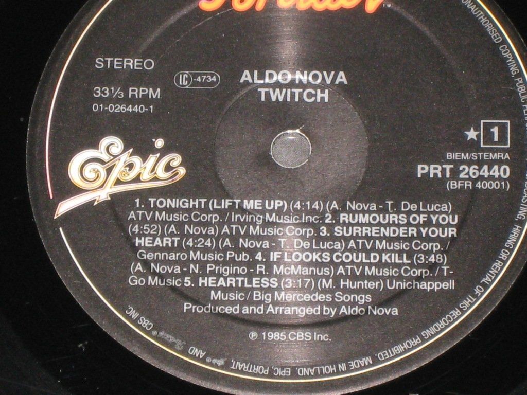 Dischi in vinile: LP - ALDO NOVA - TWITCH – Usato da Steckborn venduto da Quo7 1
