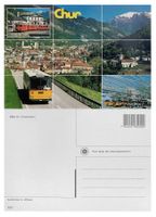Chur Postautostation Postauto Saurer RH Bahn RhB ABe 4/4 482