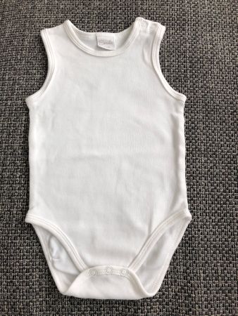 Weisses Baby Body, Gr. 62/68, Baumwolle