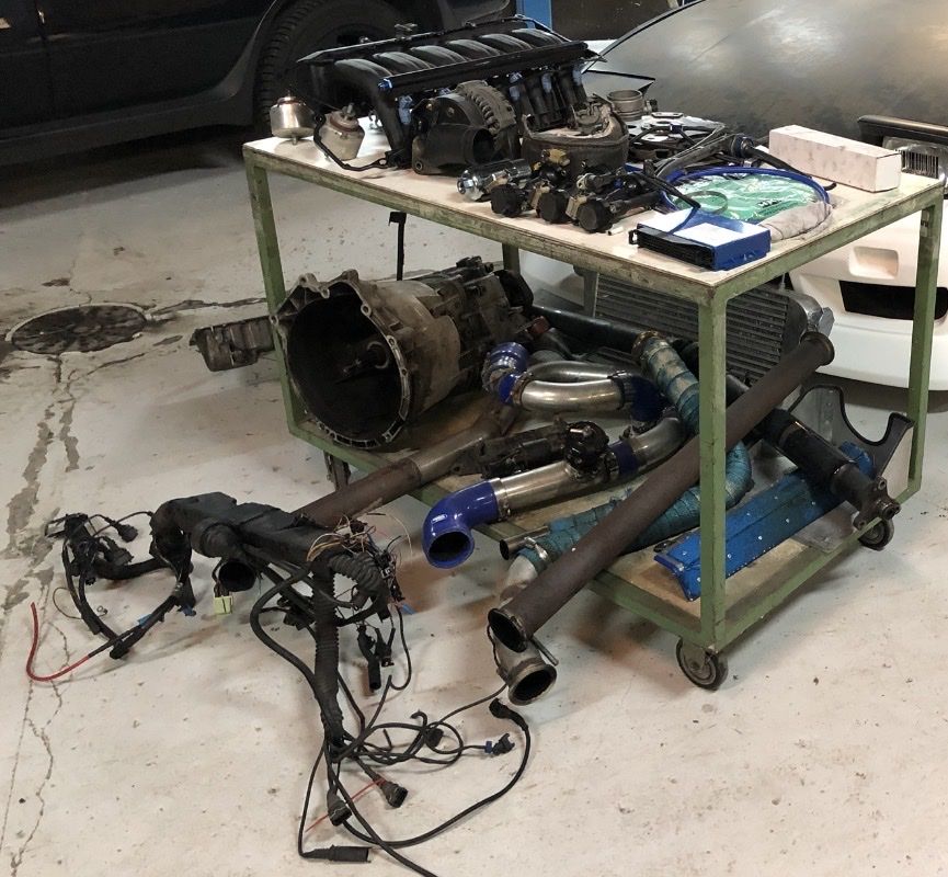 Motori: Zerlegter M50b25 Motor mit Turbokit – Difettoso da Liestal venduto da Golf227 1