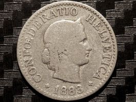 1883 - 10 cts. 2.00 Mio.! 2.82gr