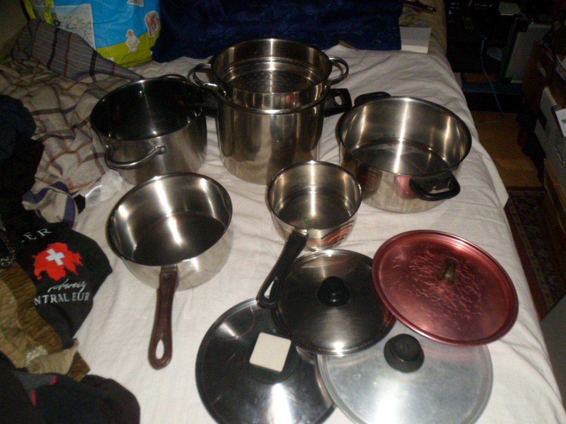 Padelle: pfanne mit deckel 6stk+4stk/10teile  silfer – Usato da Zuchwil venduto da t.rachel 4