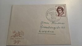1955 Pro Juventuten Briefli mit ET Stempel