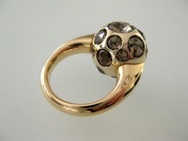 Bague Pomellato Harem - en Or Rose et Quartz Fumé.