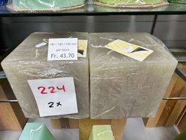 224 Posten Würfel Kerze/n 140 x 140 x 140 aus Liquidation