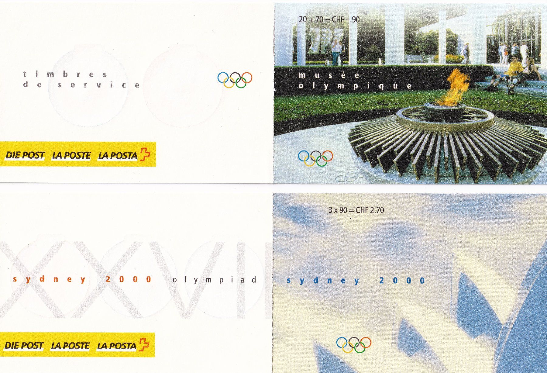 Tutti i francobolli: CH, Markenhefte CIO + Olympic Games Sydney 2000 ** – Nuovo (secondo la descrizione) da Castione venduto da Rx-stamps 1