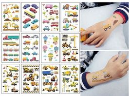 10 feuilles tatouage enfant VOITURE