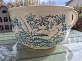 🌸Antike Keramik Waschschüssel mit Blumenmuster