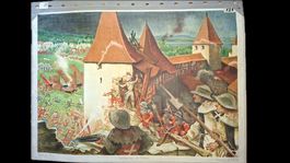 Schulwandbild: Belagerung von Murten von Otto Baumberger