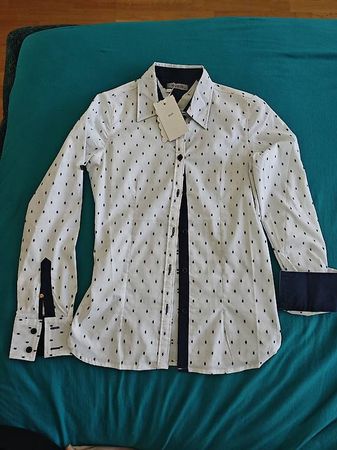 Weisse Hemdbluse Gr. 36 Baumwolle Neu mit Etikett