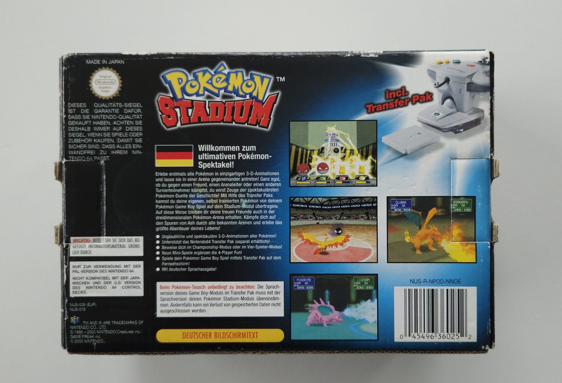 Nintendo Giochi: Pokémon Stadium (Deutsch) - N64 – Usato da Autigny venduto da zel_gvl5 1