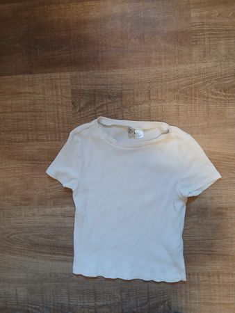 T-Shirt H&M kurzarm weiss Grösse S/M guter Zustand