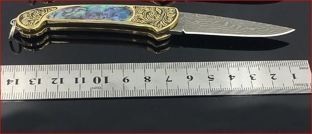 Accessori: Taschenmesser Perlmutt - Messing – Nuovo e nell'imballaggio originale da Burgdorf venduto da XJ6 4